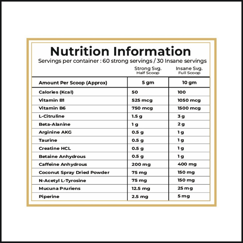 Overdose Pre-Workout Legendary Sports Nutrition